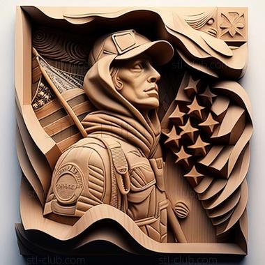 3D model John Wesley Jarvis American artist (STL)